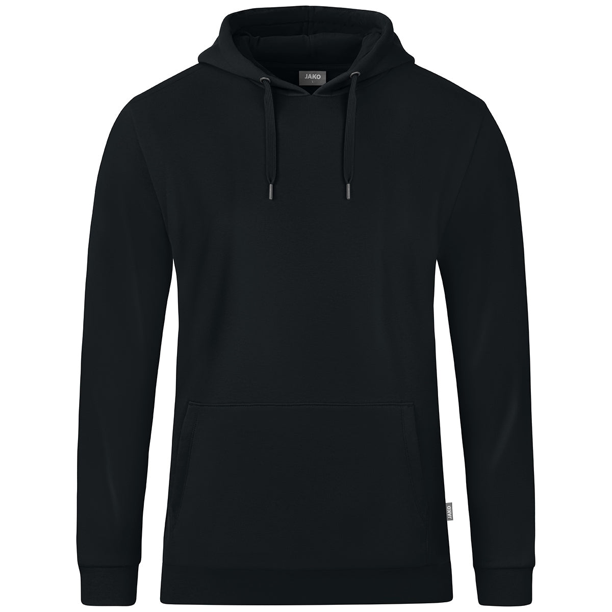 JAKO Kapuzensweat Organic – Schwarz (vorne)