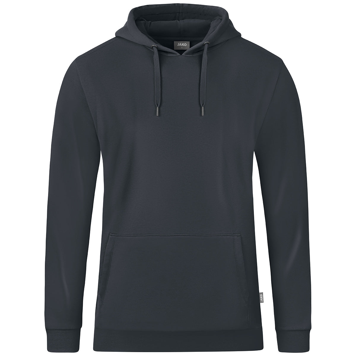 JAKO Kapuzensweat Organic – Grau (830) (vorne)