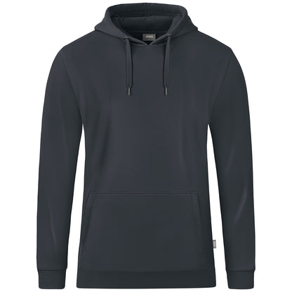 JAKO Kapuzensweat Organic – Grau (830) (vorne)