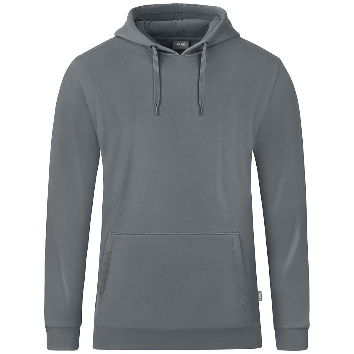 JAKO Kapuzensweat Organic – Grau (840) (vorne)