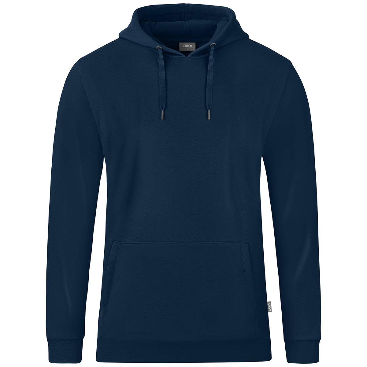 JAKO Kapuzensweat Organic – Blau (900) (vorne)