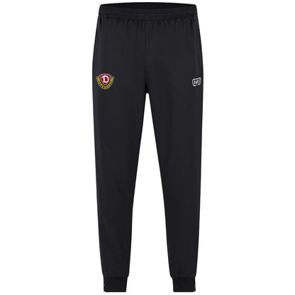 JAKO Dynamo Dresden Freizeithose Retro – Schwarz (vorne)