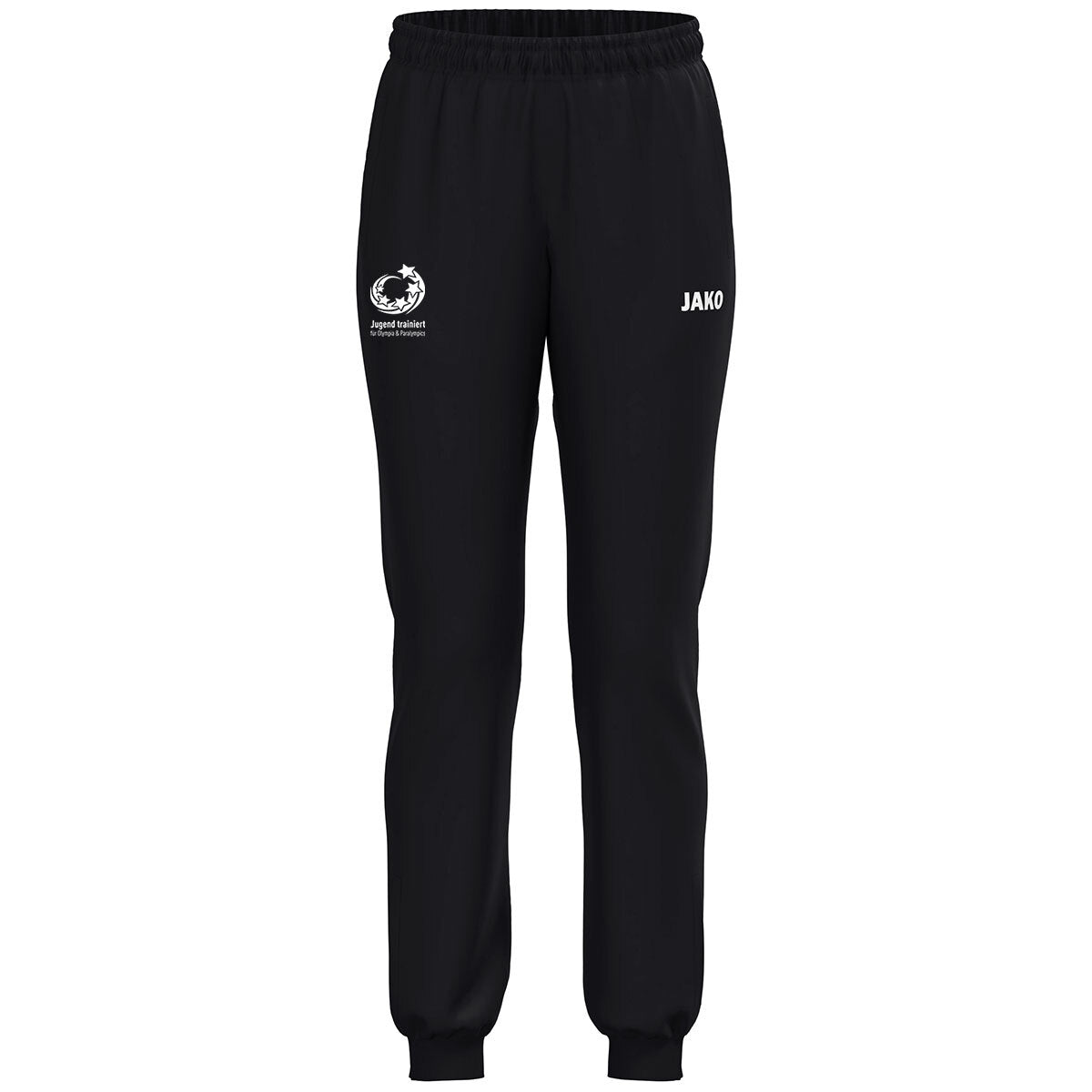 JAKO "Jugend trainiert" Polyesterhose One Damen – Schwarz (vorne)