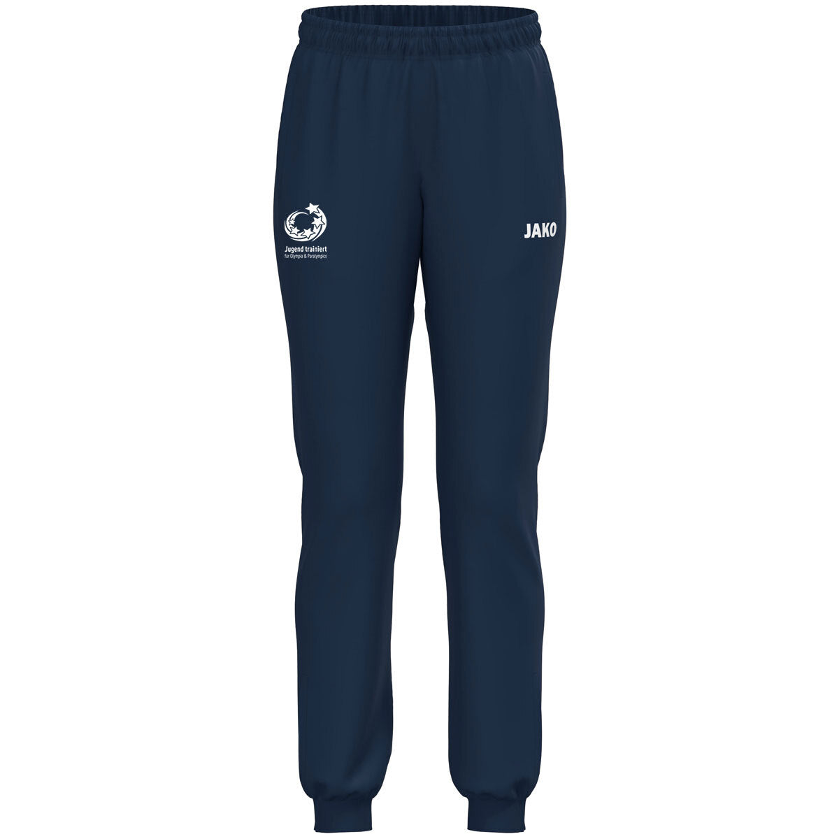 JAKO "Jugend trainiert" Polyesterhose One Damen – Blau (vorne)