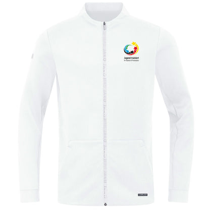JAKO "Jugend trainiert" Jacke Pro Casual – Weiß (vorne)
