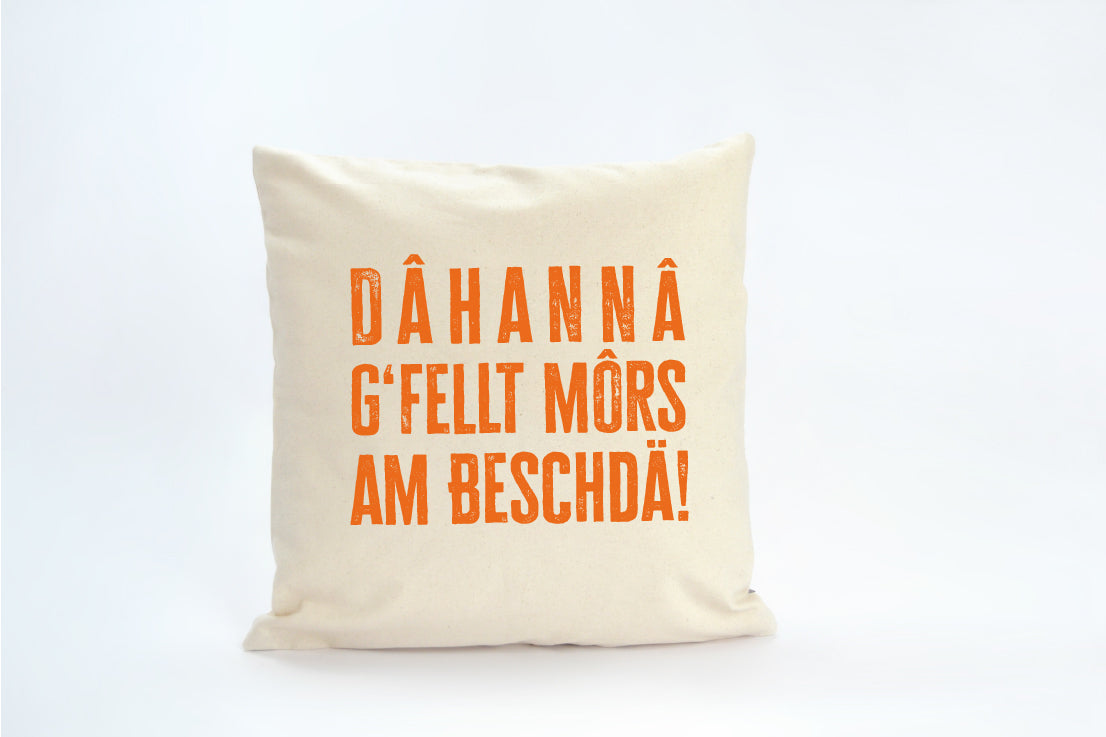 Kissenhülle mit Spruch