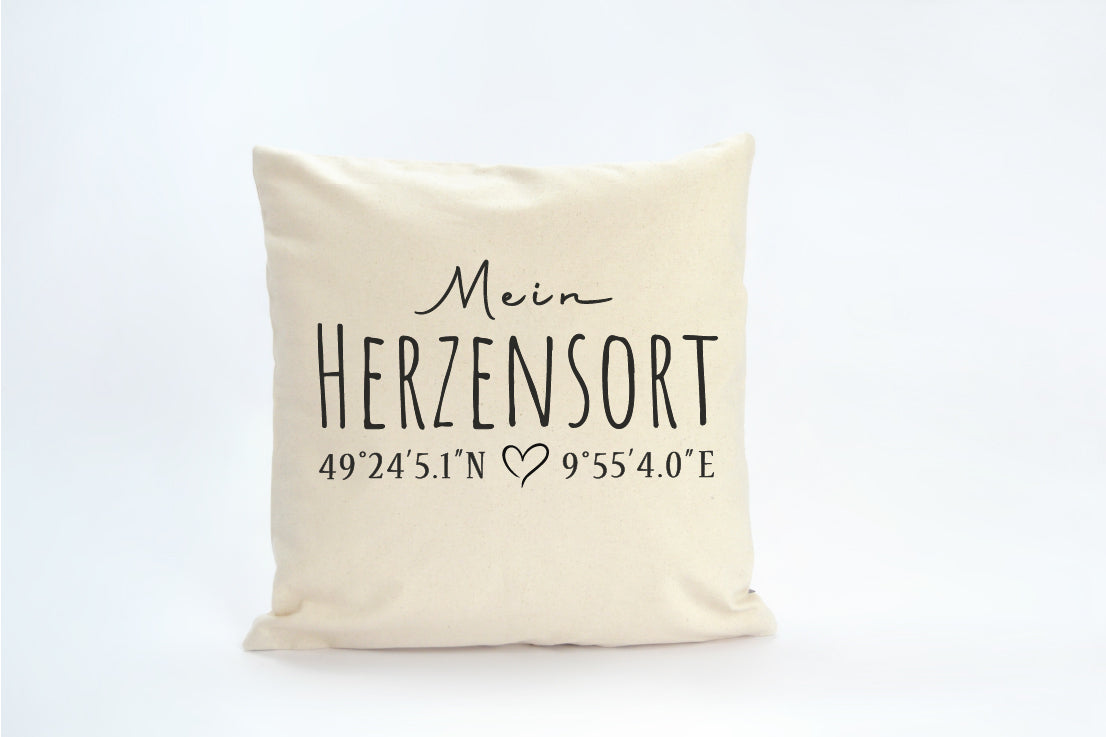Kissenhülle mit Spruch