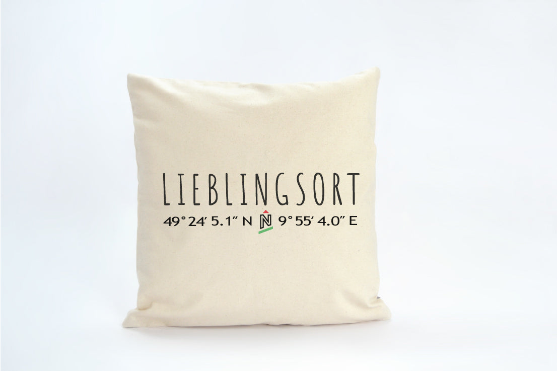 Kissenhülle mit Spruch